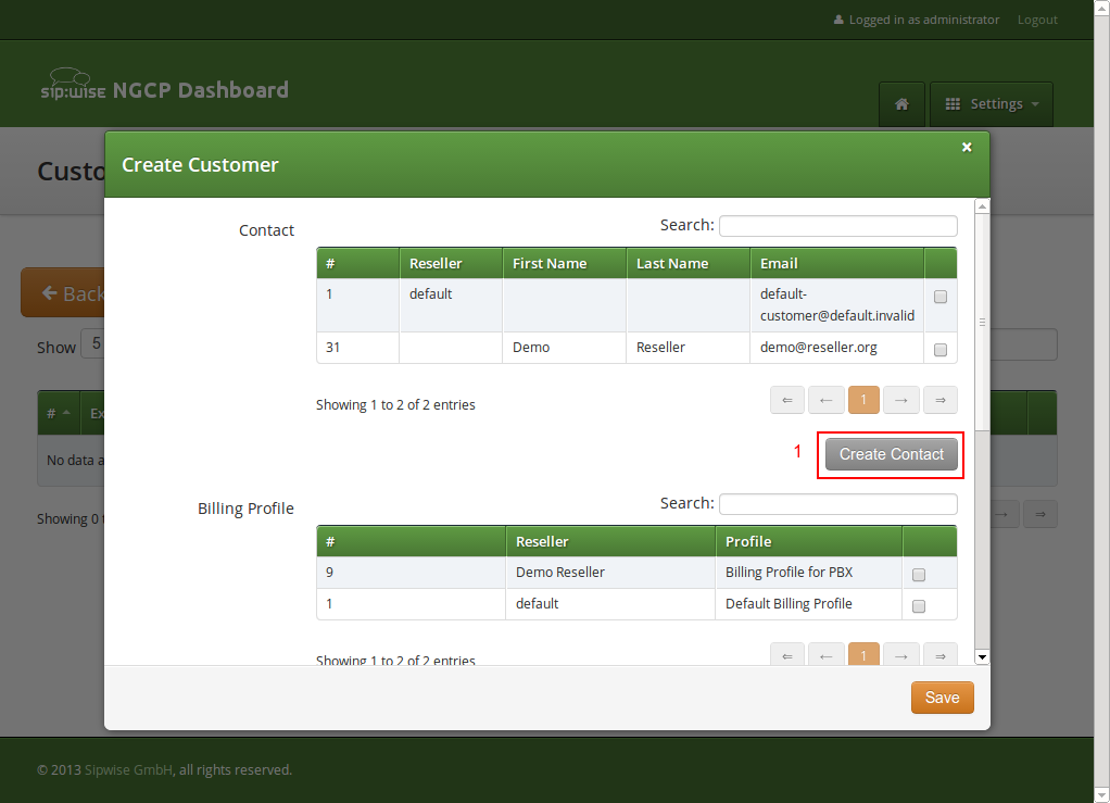 Create PBX Customer Part 1