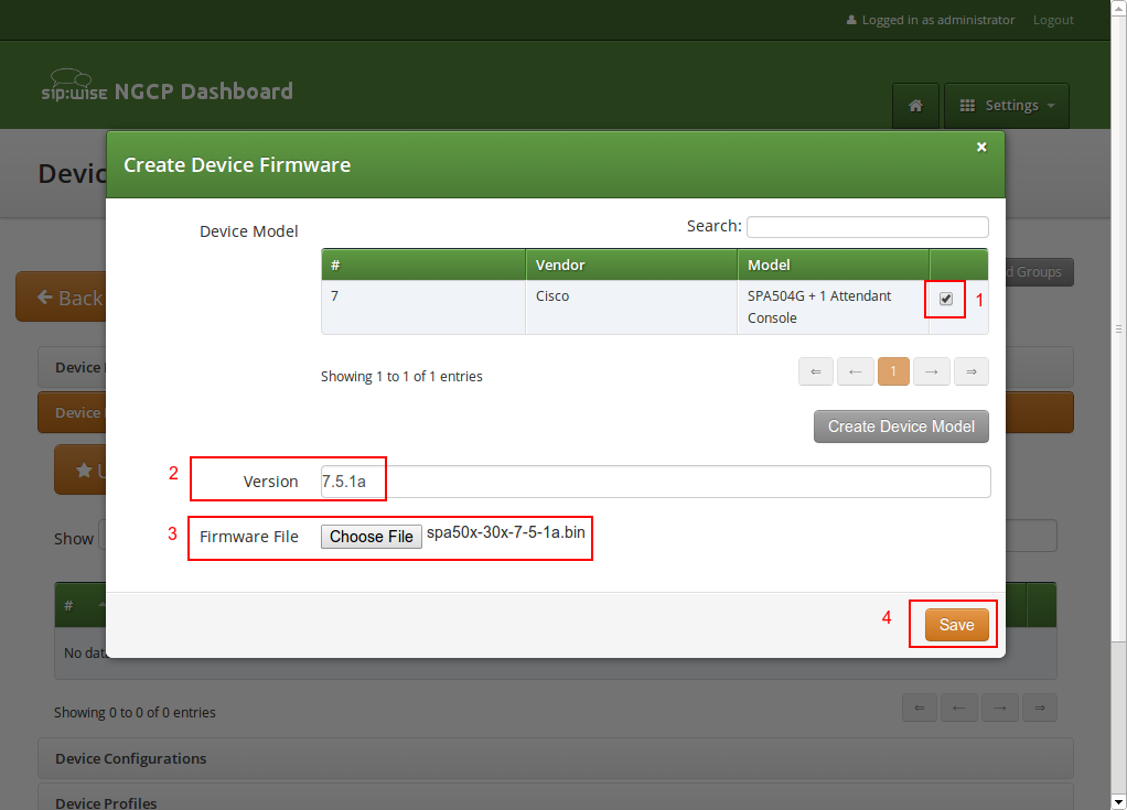 Upload Device Firmware