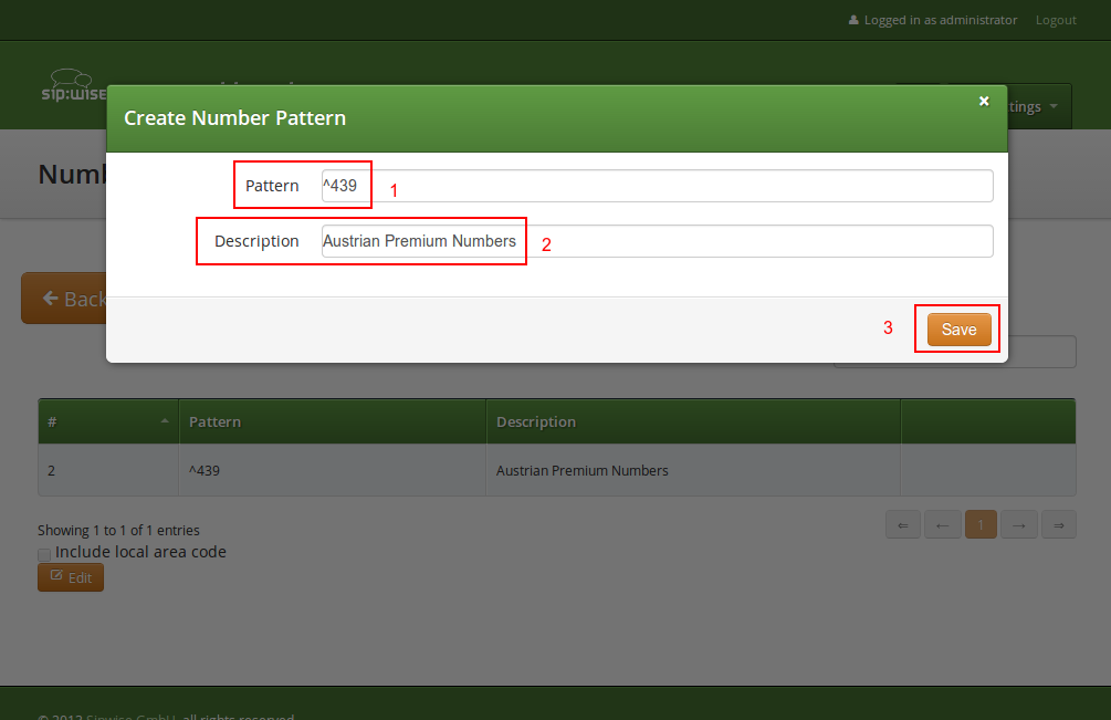 Create NCOS Pattern