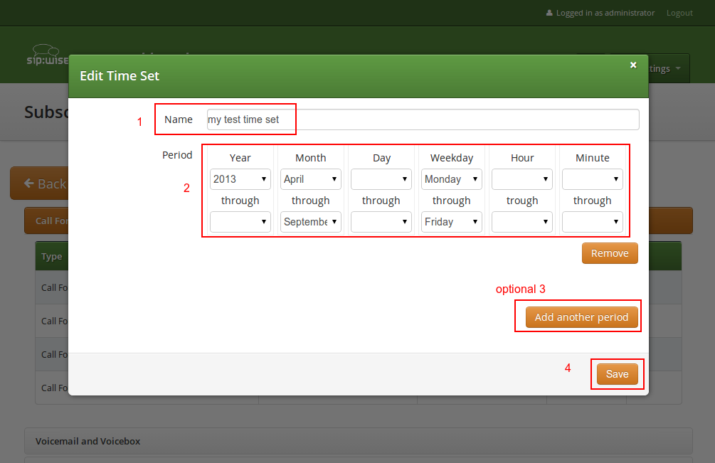 Create CF Time Set