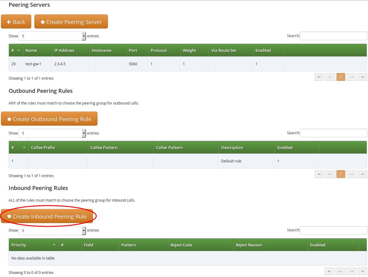 Create Inbound Peering Rule