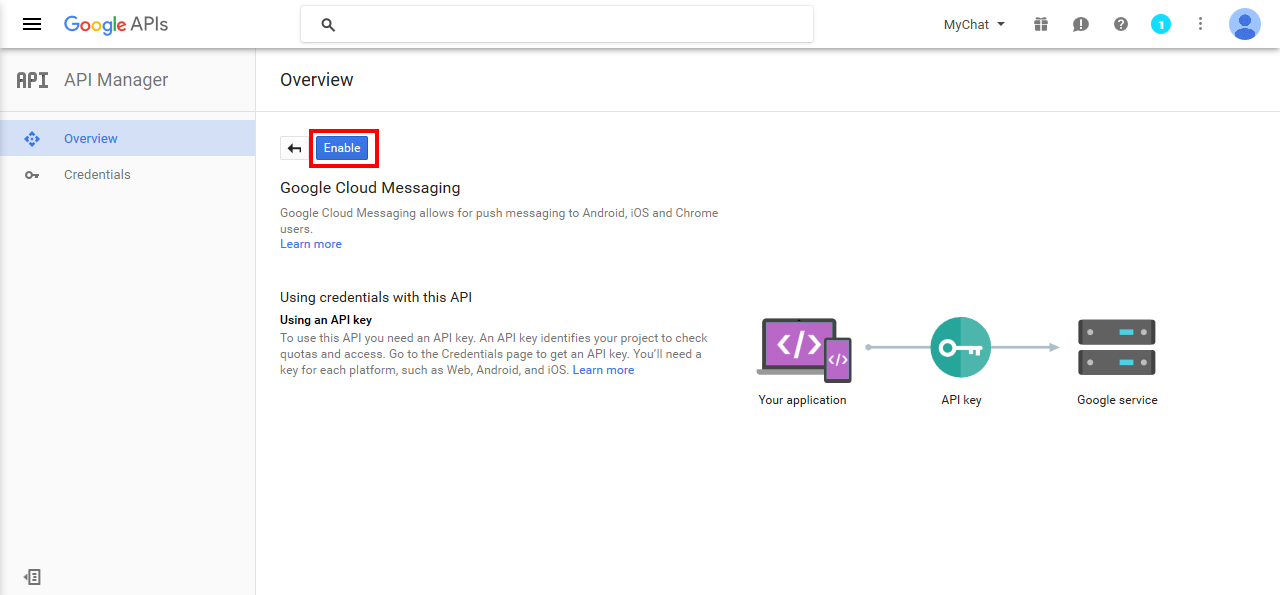 Enabling Google Cloud Messaging