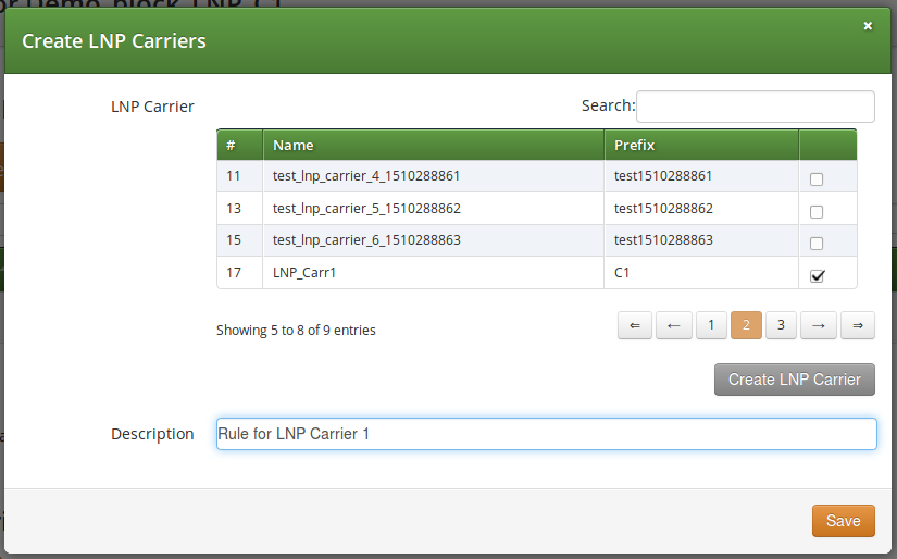 Create NCOS LNP Carrier