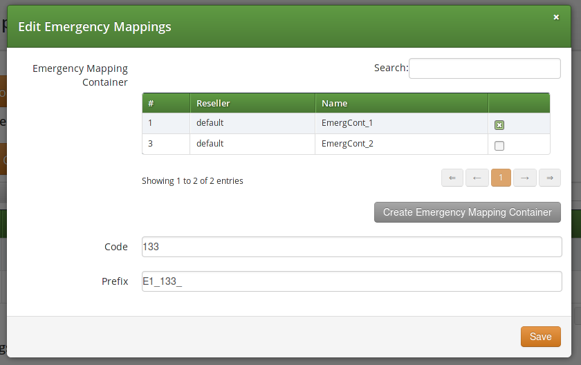 Creating an Emergency Mapping Entry